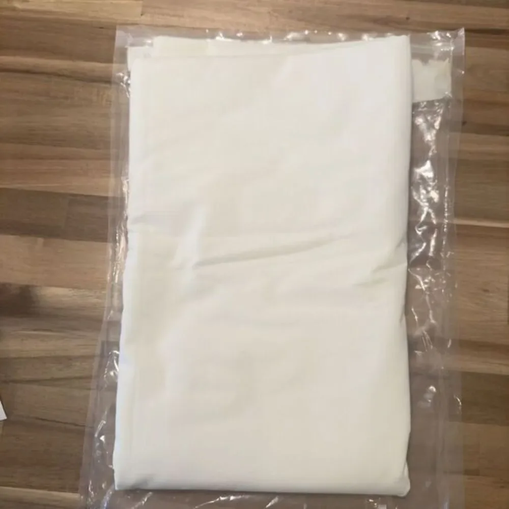 NOS Calvin Klein Home QUEEN Egyptian Cotten Sateen Cream‎ Ivory Flat Sheet VTG